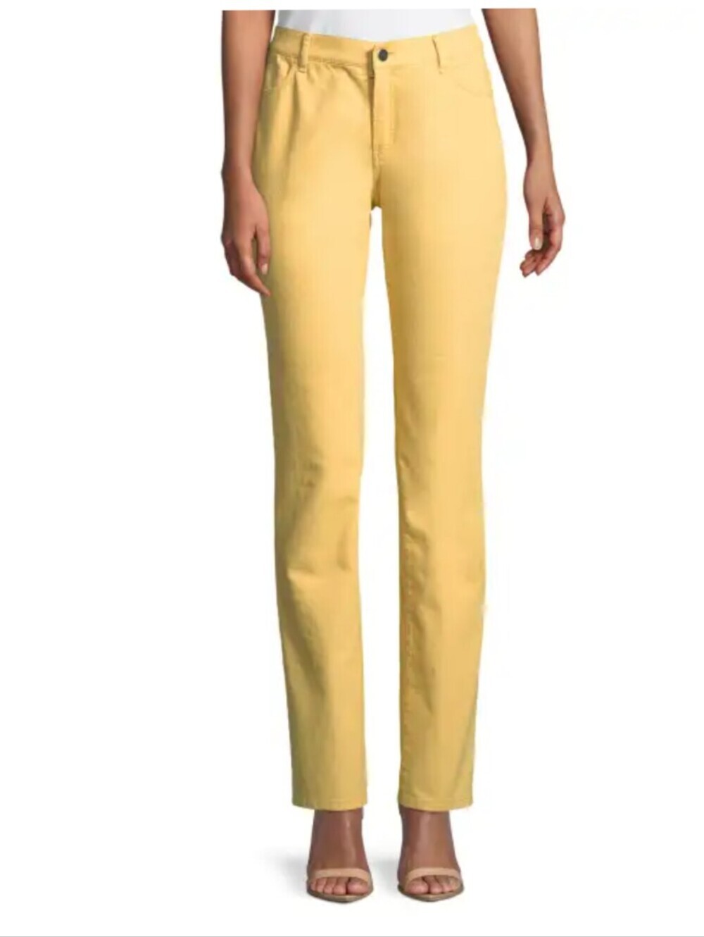 NEW Lafayette 148 Thompson Slim Pant In Sienna Yellow
